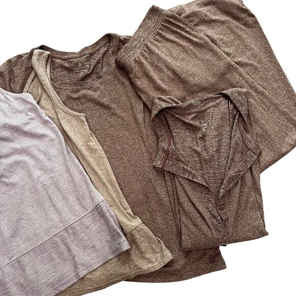 Cuddl Duds Lounge Set Bundle 5pc Tanks Tee Pants Cardigan Soft Cozy Neutral - Picture 3 of 16
